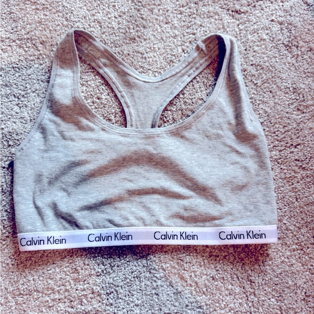 Calvin Klein Heather Gray Sports Bra